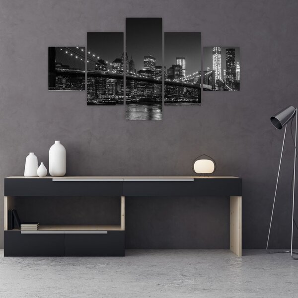 Obraz mostu Brooklyn Bridge w Nowym Jorku (125x70 cm)
