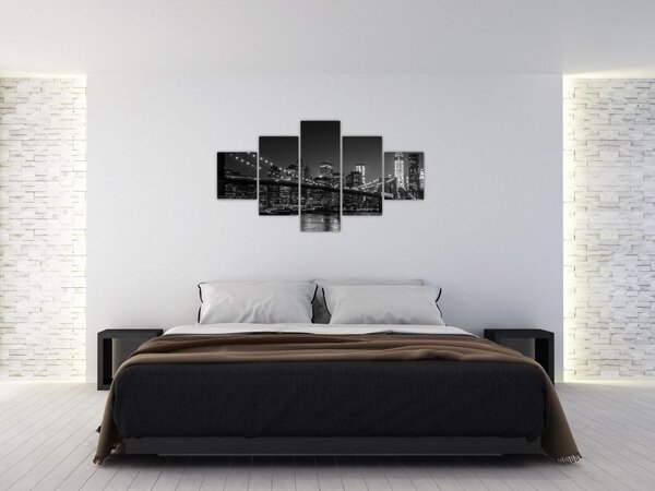 Obraz mostu Brooklyn Bridge w Nowym Jorku (125x70 cm)