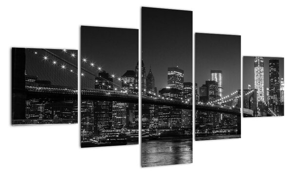 Obraz mostu Brooklyn Bridge w Nowym Jorku (125x70 cm)