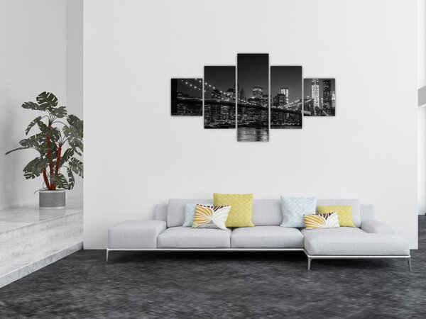 Obraz mostu Brooklyn Bridge w Nowym Jorku (125x70 cm)