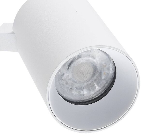 Deko-Light Reflektor ścienny CAN TILT, biały, Ø 10 cm, metal, włącznik, GU10 TILT, biały / opal, salon / jadalnia, aluminium
