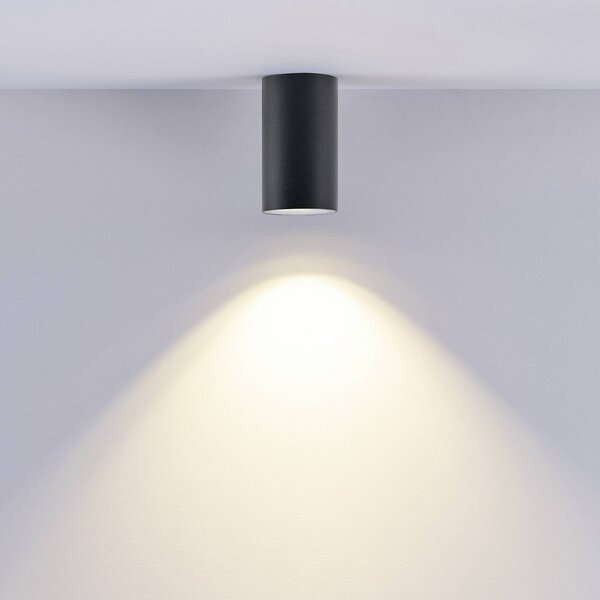 Deko-Light Downlight CAN, czarny, IP44, Ø 6 cm, metal, GU10 możliwość ściemniania, czarny, łazienka, aluminium