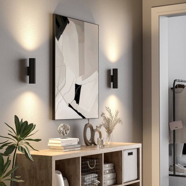 Deko-Light Kinkiet CAN, możliwość ściemniania, czarny, salon / jadalnia, aluminium