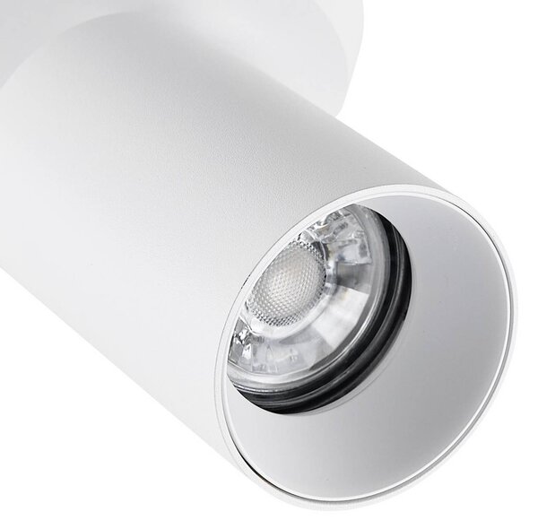 Deko-Light Reflektor sufitowy CAN TILT, biały, Ø 8 cm, 1-punktowa, metal, GU10 możliwość ściemniania, biały / opal, salon / jadalnia, aluminium