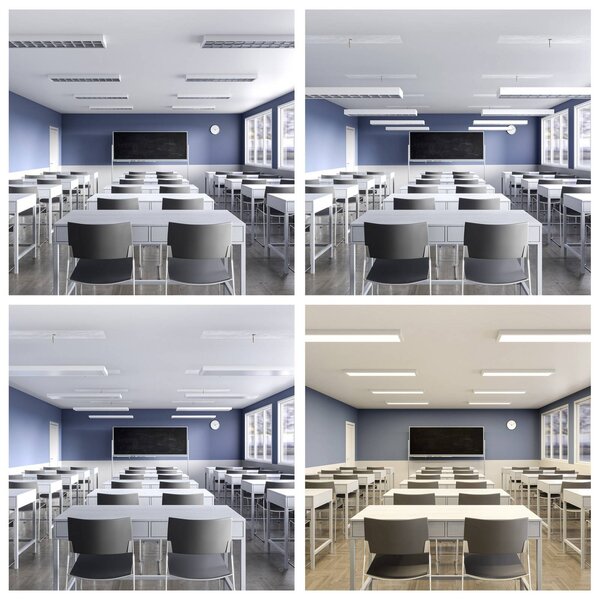 Deko-Light Panel LED PRO OFFICE SANO, możliwość ściemniania, biały / opal, biuro, aluminium