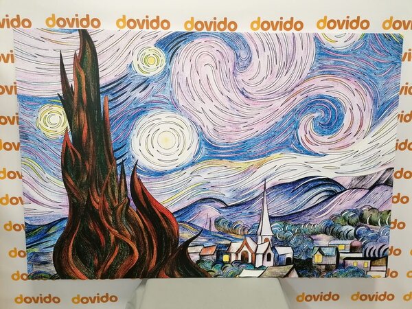 Obraz reprodukcja Gwieździstej nocy - Vincent van Gogh