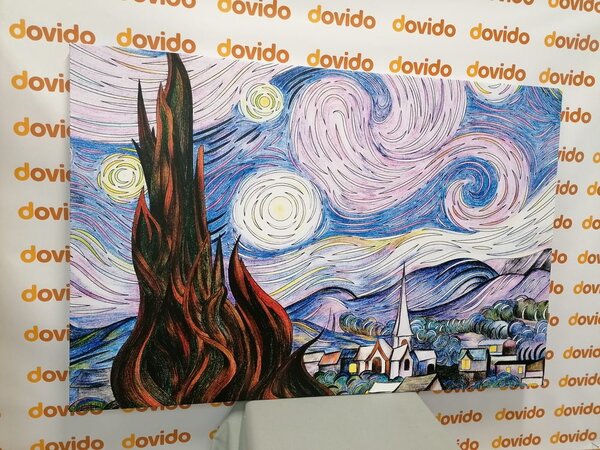 Obraz reprodukcja Gwieździstej nocy - Vincent van Gogh