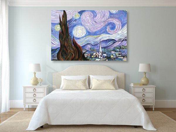 Obraz reprodukcja Gwieździstej nocy - Vincent van Gogh