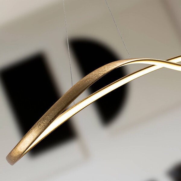 Schuller Valencia Lampa wisząca Lia, możliwość ściemniania, mosiężny / złoty, salon / jadalnia, metal, nowoczesny