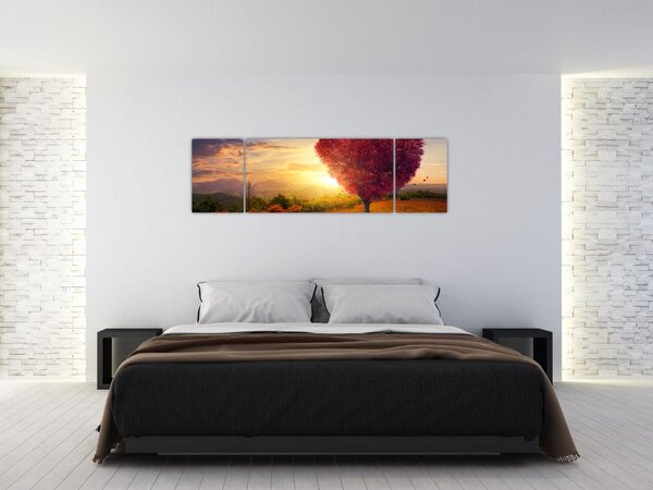 Obraz drzewa w kształcie serca (170x50 cm)