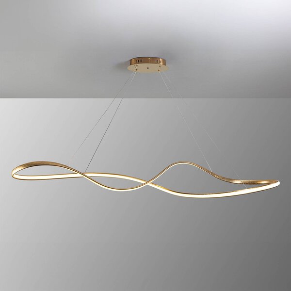Schuller Valencia Lampa wisząca Lia, możliwość ściemniania, mosiężny / złoty, salon / jadalnia, metal, nowoczesny