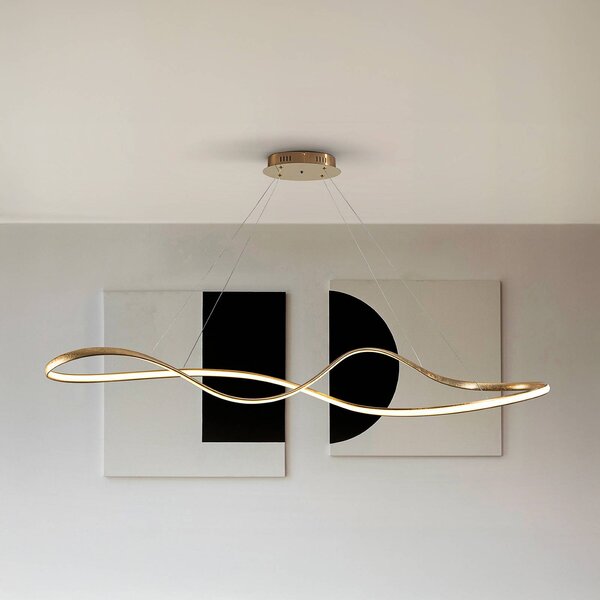 Schuller Valencia Lampa wisząca Lia, możliwość ściemniania, mosiężny / złoty, salon / jadalnia, metal, nowoczesny