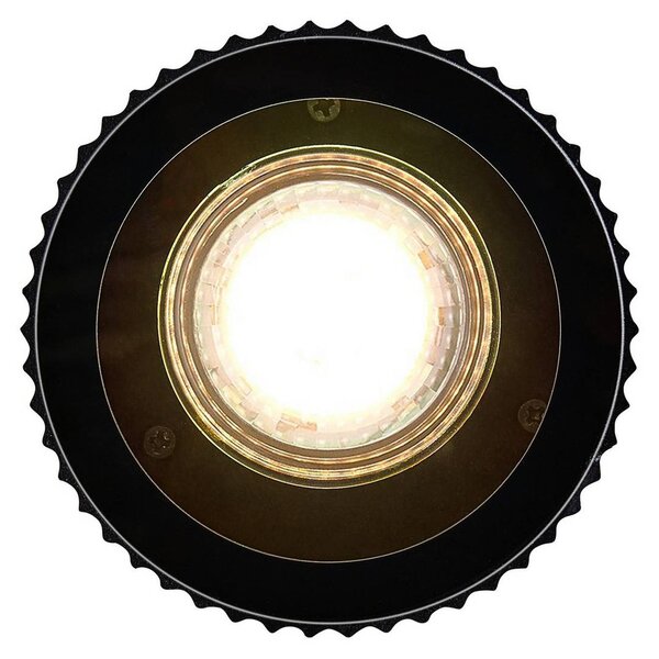 Nordlux Lampa sufitowa Kyklop Ripple, czarna, aluminium, GU10 możliwość ściemniania, czarny, aluminium, nowoczesny