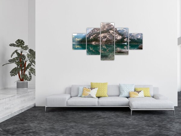 Obraz górskiego jeziora (125x70 cm)