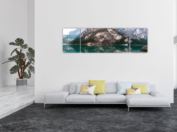 Obraz górskiego jeziora (170x50 cm)