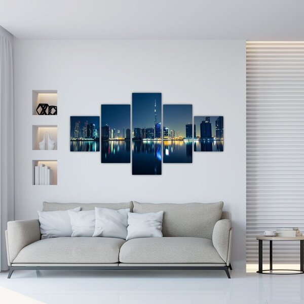 Obraz miasta nocą (125x70 cm)