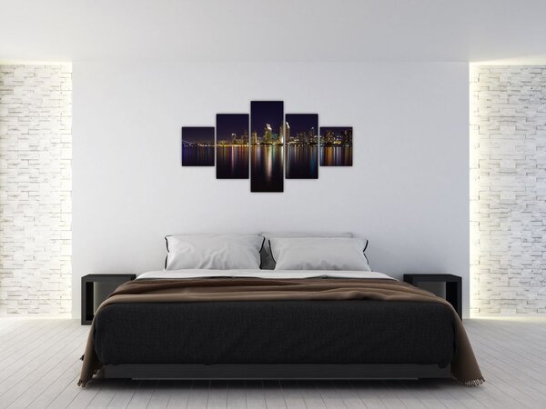 Obraz miasta nocą (125x70 cm)