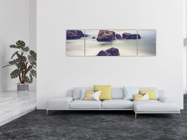 Obraz klifów we mgle (170x50 cm)