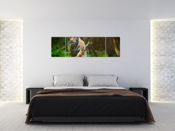 Obraz biegnącego tygrysa (170x50 cm)