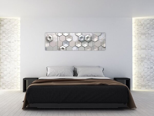 Obraz abstrakcji 3D (170x50 cm)