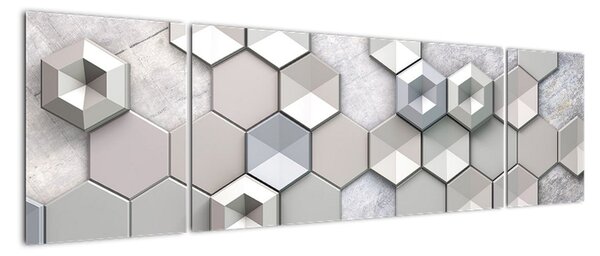 Obraz abstrakcji 3D (170x50 cm)
