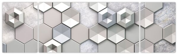 Obraz abstrakcji 3D (170x50 cm)