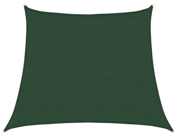 Żagiel przeciwsłoneczny, 160 g/m², ciemnozielony, 3/4x3 m, hdpe