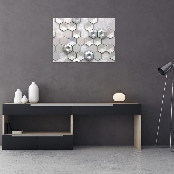 Obraz abstrakcji 3D (70x50 cm)