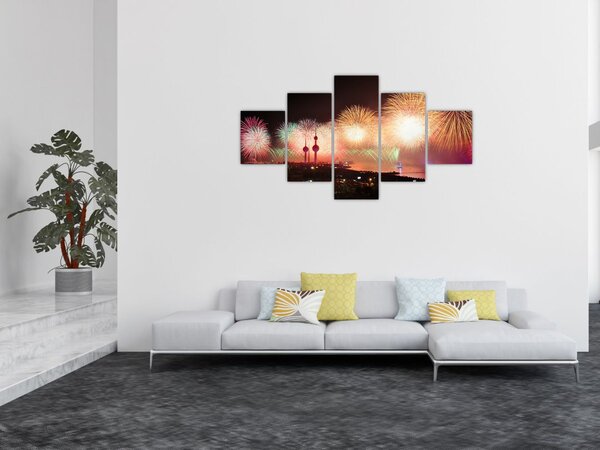 Obraz fajerwerków (125x70 cm)