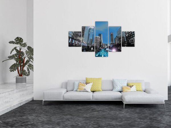 Obraz miasta nocą (125x70 cm)