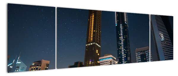 Obraz miasta nocą (170x50 cm)