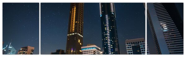 Obraz miasta nocą (170x50 cm)