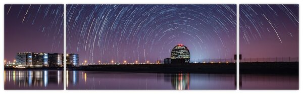 Obraz nocnego nieba z gwiazdami (170x50 cm)