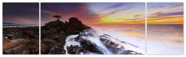 Obraz góry we mgle (170x50 cm)