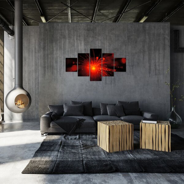Obraz błyszczącej abstrakcji (125x70 cm)