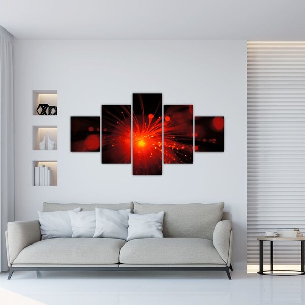 Obraz błyszczącej abstrakcji (125x70 cm)