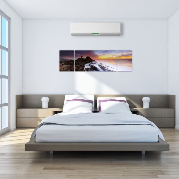 Obraz góry we mgle (170x50 cm)