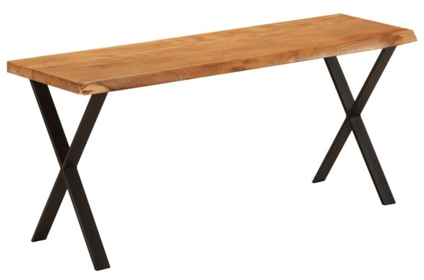 Ławka z naturalną krawędzią drewna, 105 cm, drewno akacjowe