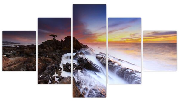Obraz góry we mgle (125x70 cm)