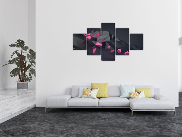 Obraz abstrakcji 3D (125x70 cm)