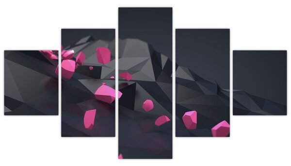 Obraz abstrakcji 3D (125x70 cm)