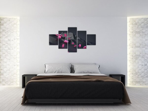 Obraz abstrakcji 3D (125x70 cm)