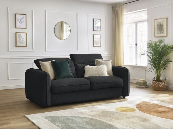 Czarna sofa 216 cm Achille – Bobochic Paris