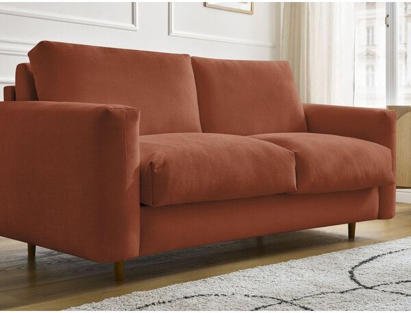 Pomarańczowa rozkładana sofa do spania 200 cm Cocoone – Bobochic Paris