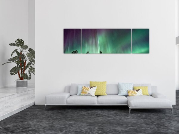 Obraz zorzy polarnej (170x50 cm)