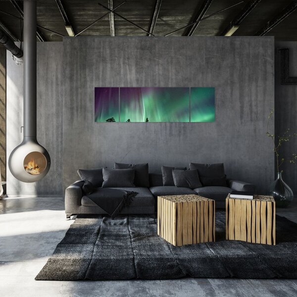 Obraz zorzy polarnej (170x50 cm)