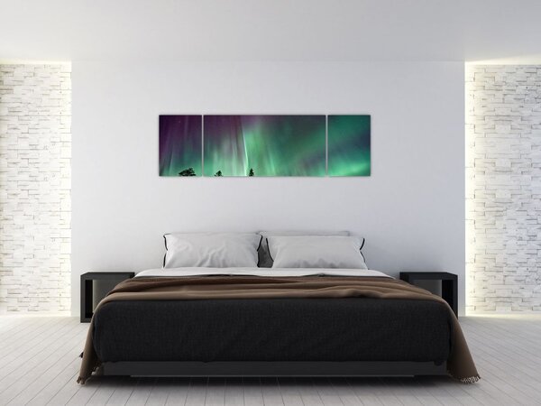 Obraz zorzy polarnej (170x50 cm)