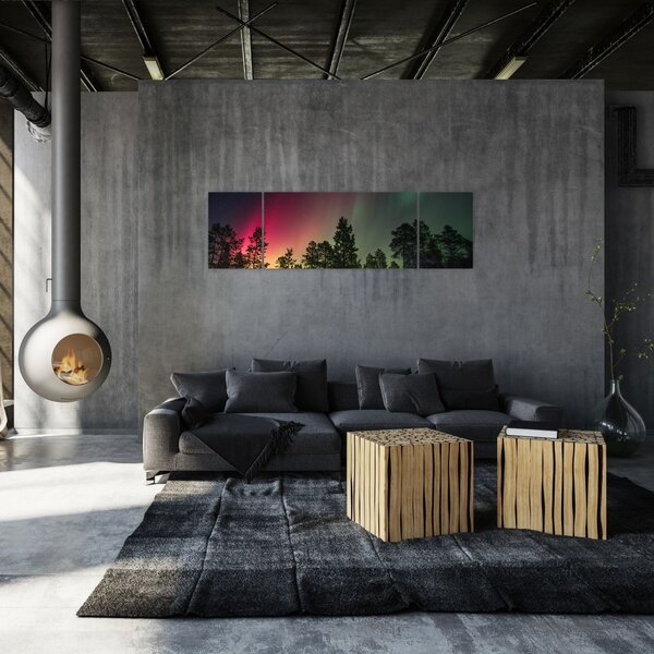 Obraz zorzy polarnej (170x50 cm)
