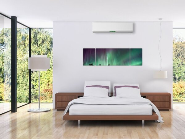 Obraz zorzy polarnej (170x50 cm)