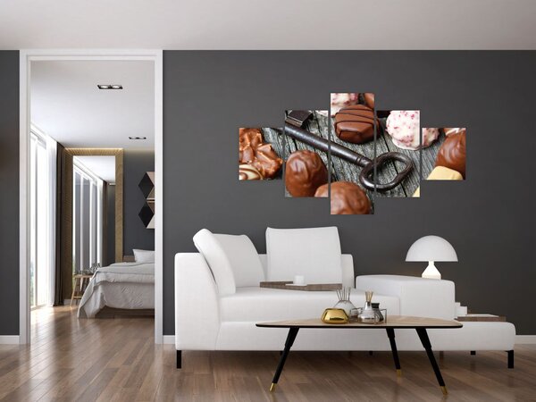 Obraz czekolady i kluczy (125x70 cm)